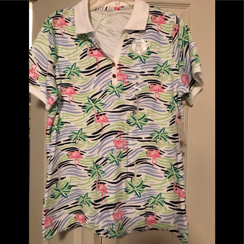 Flamingo short sleeve polo